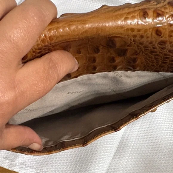 Brahmin Brown Crocodile Embossed Crossbody Bag - Picture 12 of 16